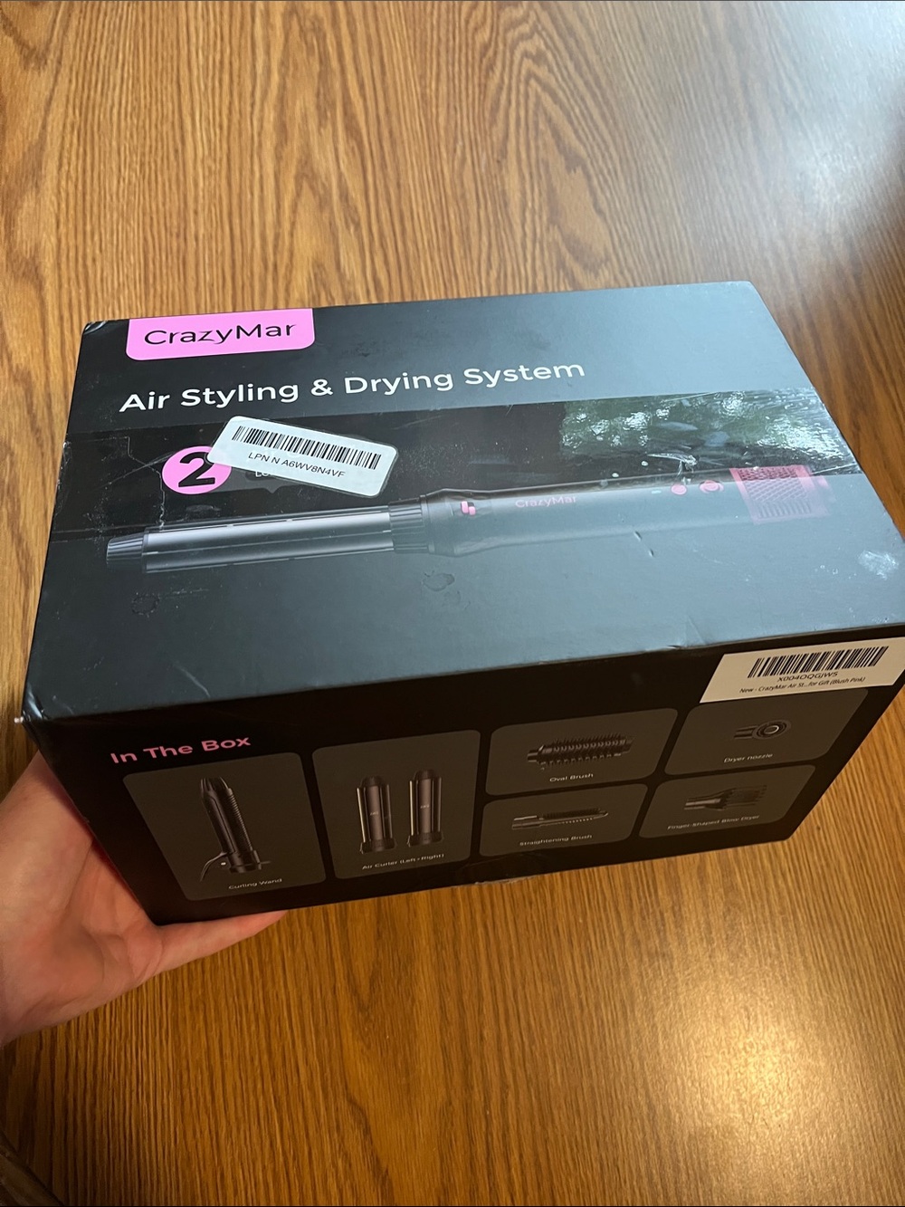 CrazyMar Air Styling & Drying System - Black with Pink Accents